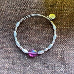 Alex and ani pink and silver beaded bracelet